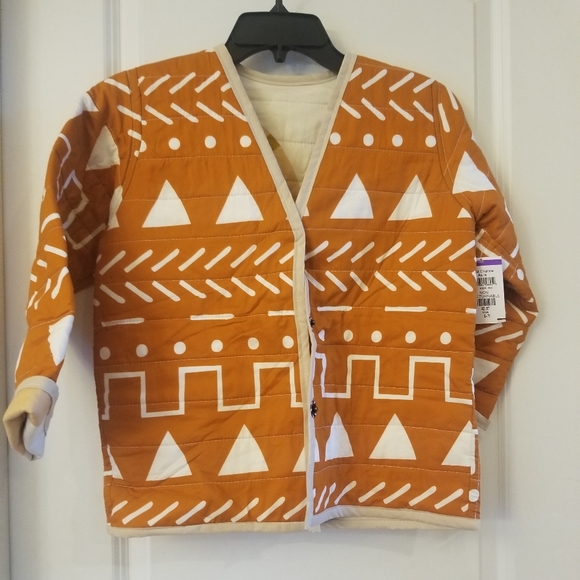 Shapes & Angels reversible quilted jacket size 6 & 7 kids - Picture 4 of 6